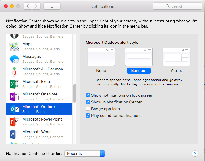 outlook for mac unread only